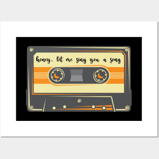 Retro Cassette Tape Graphic Posters and Art